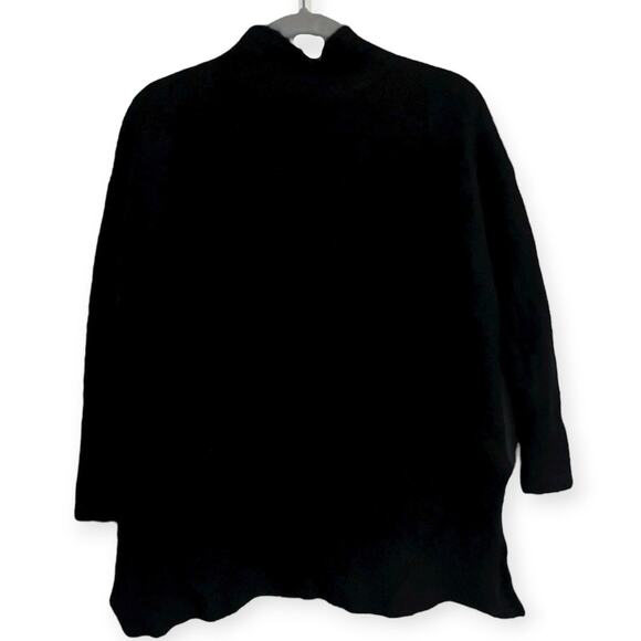 Peruvian Connection Black Alpaca Blend Long Sleeve Balie Tunic Sweater Sz Large - Picture 3 of 6